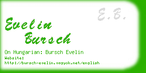 evelin bursch business card